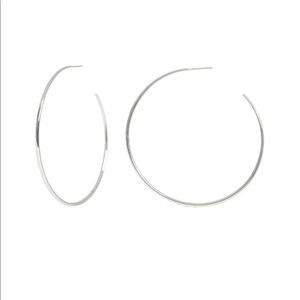 Large silver hoop earrings